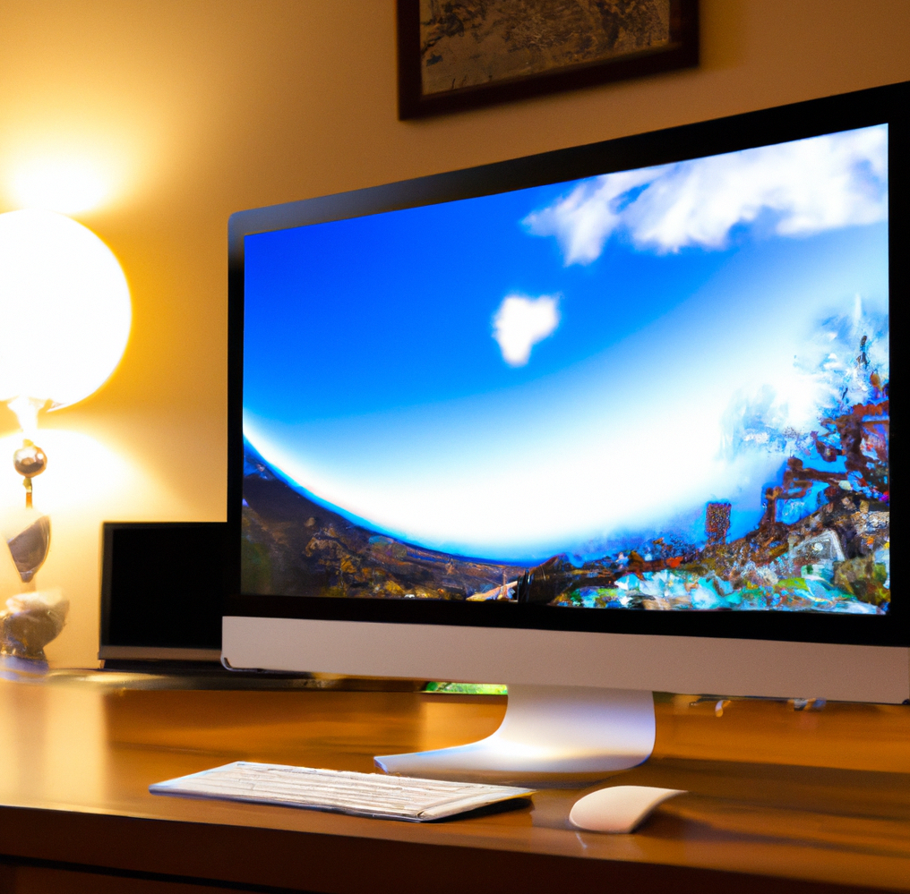 flat screen monitor setup at home 